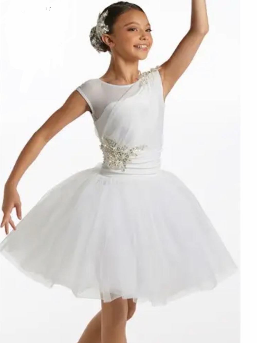 Weissman Girls White Ballet dance outfit, child medium